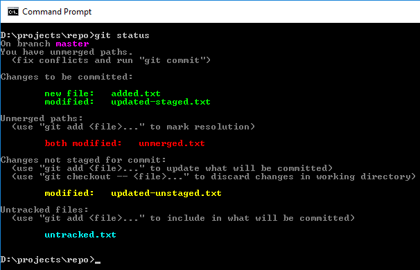 github status screenshot