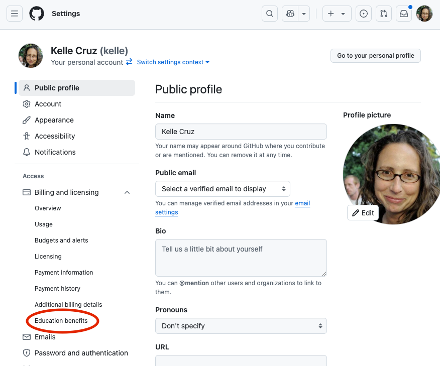 Edu benefits screenshot